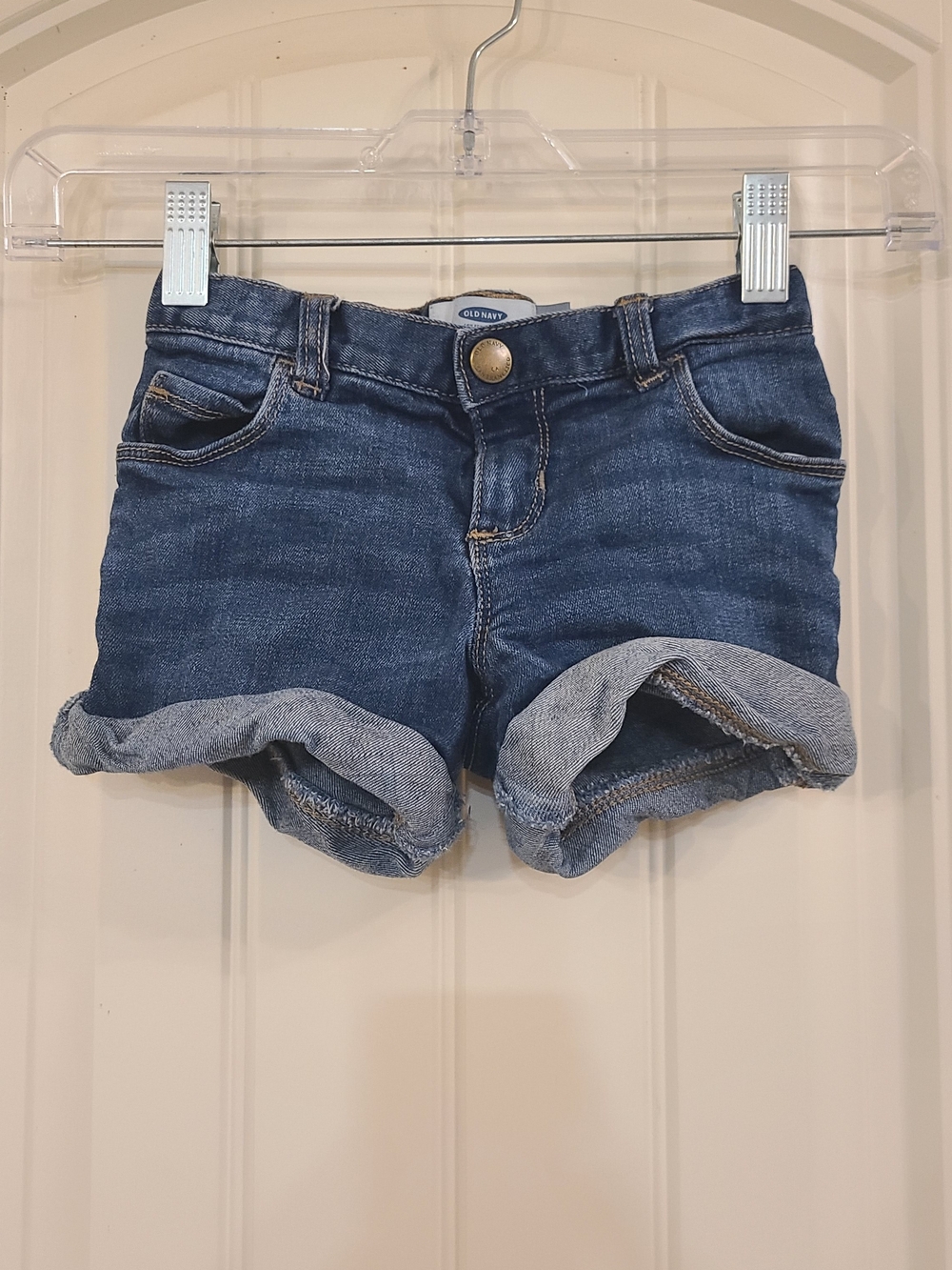 Old Navy Girls Blue Denim Cuffed Shorts Size 4T